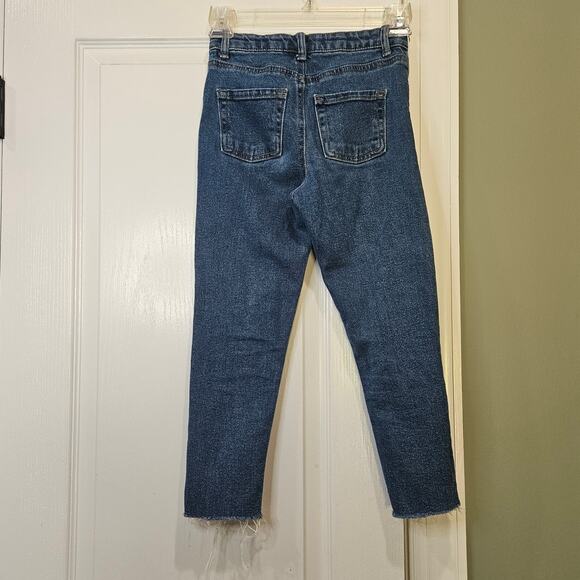 Art Class Girl's Size 6X Distressed Raw Hem Girlfriend Jeans - Picture 4 of 4